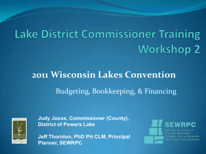 2011 Wisconsin Lakes Convention Budgeting, Bookkeeping, &amp; Financing