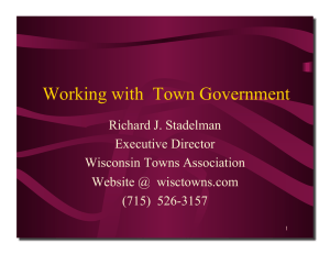 Working with  Town Government