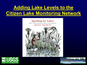 Adding Lake Levels to the Citizen Lake Monitoring Network