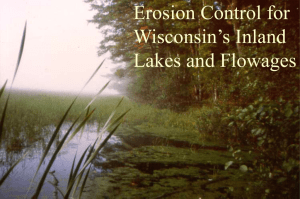 Erosion Control for Wisconsin‟s Inland Lakes and Flowages