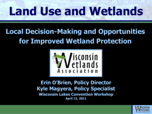 Land Use and Wetlands Local Decision-Making and Opportunities for Improved Wetland Protection