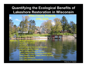 Quantifying the Ecological Benefits of Lakeshore Restoration in Wisconsin Vilas County Projects 2007-2020