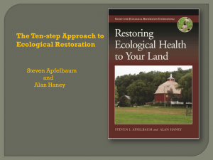 The Ten-step Approach to Ecological Restoration