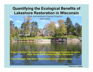 Quantifying the Ecological Benefits of Lakeshore Restoration in Wisconsin 2007-2020