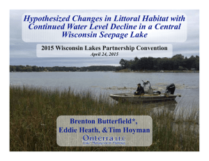 Hypothesized Changes in Littoral Habitat with Wisconsin Seepage Lake
