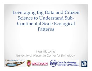 Leveraging Big Data and Citizen  Science to Understand Sub‐ Continental Scale Ecological  Patterns