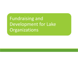 Fundraising and  Development for Lake  Organizations