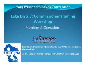 2015 Wisconsin Lakes Convention Meetings &amp; Operations