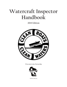 Watercraft Inspector Handbook 2014 Edition Wisconsin Lakes Partnership