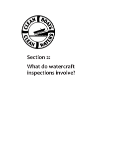 Section 2: What do watercraft inspections involve?
