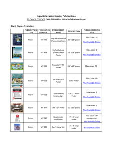 Aquatic Invasive Species Publications Hard Copies Available: (608) 266-0061