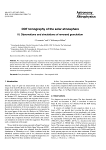 Astronomy Astrophysics DOT tomography of the solar atmosphere &amp;
