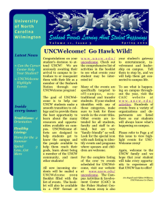 UNCWelcome!  Go Hawk Wild!