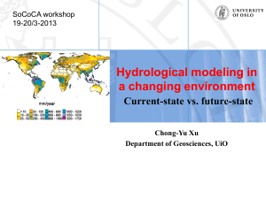 Hydrological modeling in a changing environment  Current-state vs. future-state