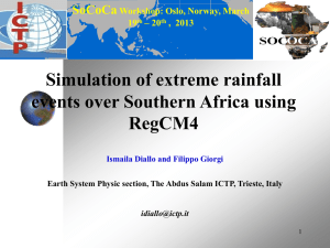 Simulation of extreme rainfall events over Southern Africa using  RegCM4