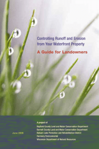 Controlling Runoff and Erosion from Your Waterfront Property A Guide for Landowners