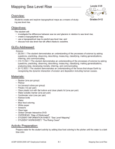 Mapping Sea Level Rise Overview: Objectives: Levels V-VI