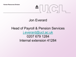 Jon Everard Head of Payroll &amp; Pension Services 0207 679 1284