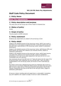 Staff Code Policy Document 1.  Policy Name