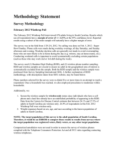 Methodology Statement Survey Methodology February 2012 Winthrop Poll