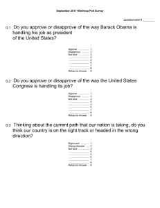 Do you approve or disapprove of the way Barack Obama... handling his job as president of the United States?