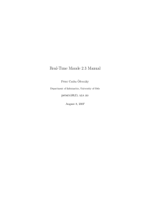 Real-Time Maude 2.3 Manual Peter Csaba ¨ Olveczky