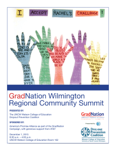 Grad Nation Wilmington Regional Community Summit December 1, 2015