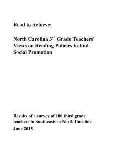 Read to Achieve: North Carolina 3 Grade Teachers’
