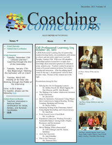 Coaching connections  Fall Professional Learning Day,