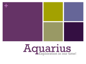 Aquarius + Exploration in our time!