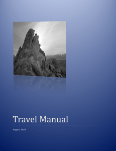 Travel Manual August 2013