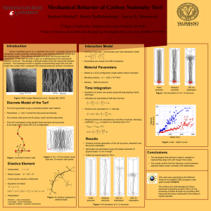 Mechanical Behavior of Carbon Nanotube Turf Stephen Mitchell , Harish Radhakrishnan
