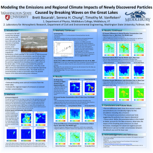 Modeling the Emissions and Regional Climate Impacts of Newly Discovered... Caused by Breaking Waves on the Great Lakes