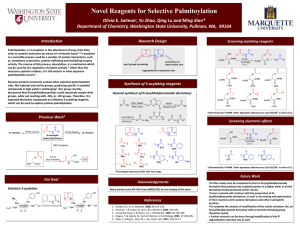 Novel Reagents for Selective Palmitoylation