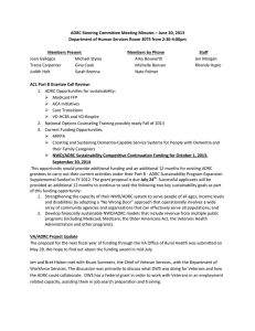 ADRC Steering Committee Meeting Minutes – June 20, 2013