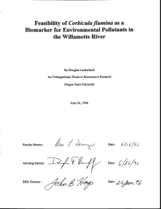 Date:? Biomarker for Environmental Pollutants in as a Feasibility of