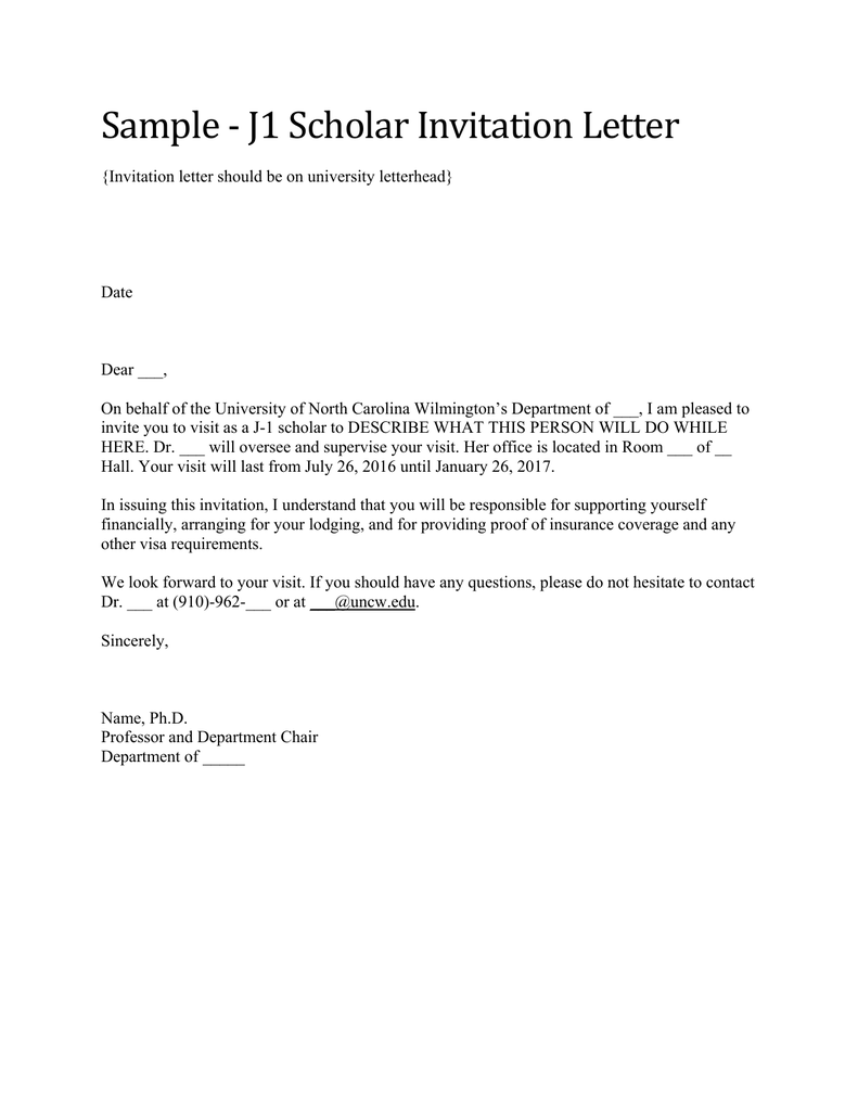 Invitation Letter For Visit 7