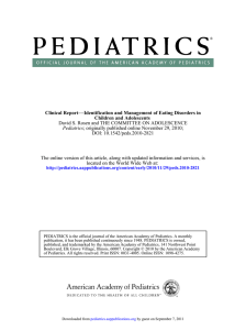 David S. Rosen and THE COMMITTEE ON ADOLESCENCE DOI: 10.1542/peds.2010-2821 Pediatrics