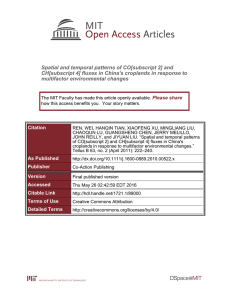 Spatial and temporal patterns of CO[subscript 2] and