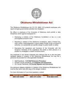 Oklahoma Whistleblower Act