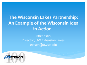 The Wisconsin Lakes Partnership: An Example of the Wisconsin Idea in Action