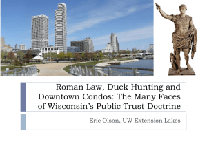 Roman Law, Duck Hunting and Downtown Condos: The Many Faces