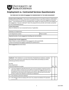 Employment vs. Contracted Services Questionnaire