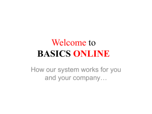 Welcome to BASICS ONLINE