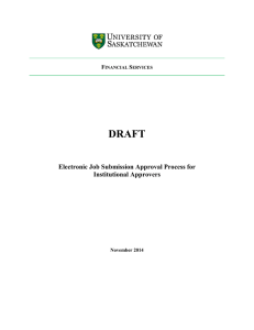 DRAFT Electronic Job Submission Approval Process for Institutional Approvers F