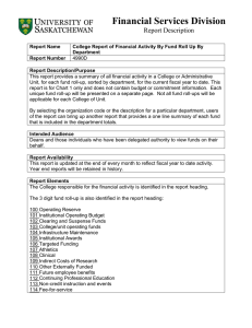Financial Services Division Report Description
