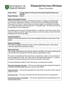 Financial Services Division Report Description