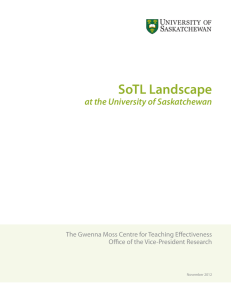 SoTL Landscape at the University of Saskatchewan Office of the Vice-President Research