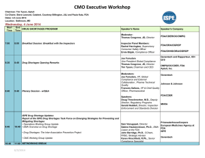 CMO Executive Workshop Wednesday, 4 June 2014