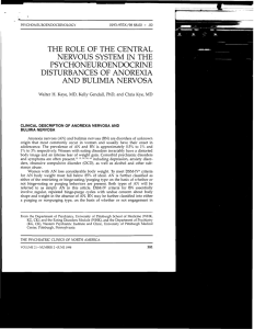 THE ROLE  OF THE CENTRAL NERVOUS SYSTEM IN THE PSYCHONEUROENDOCRINE